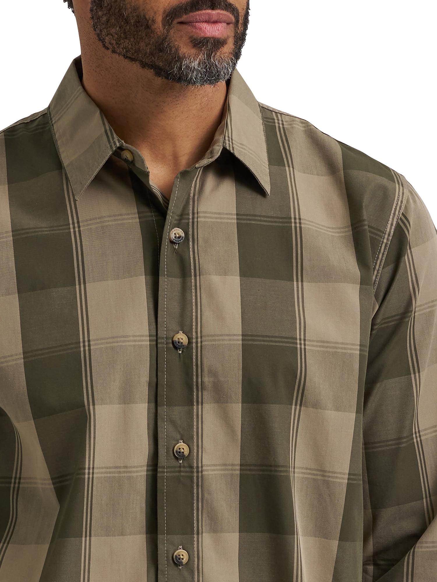 Wrangler® Men's Long Sleeve Plaid Shirt, Sizes S-5XL
