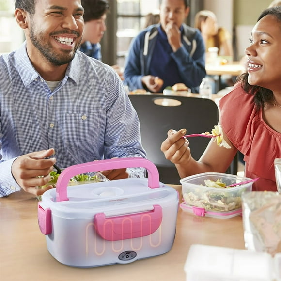 EIGTHTAIL Adult Electric Lunch Box 40W Fast Heating Portable Food Heater for Car/truck/travel 1 Plastic Container 1.5L Heated Lunch Box Self Heating Food Heater for Working Long Hours Dis