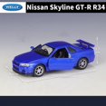 thumbnail image 3 of Welly 1/36 Nissan GT-R R34 Skyline Alloy Sports Car Model Diecast Simulation Metal Racing Car Vehicles Model Childrens Toys Gift, 3 of 4