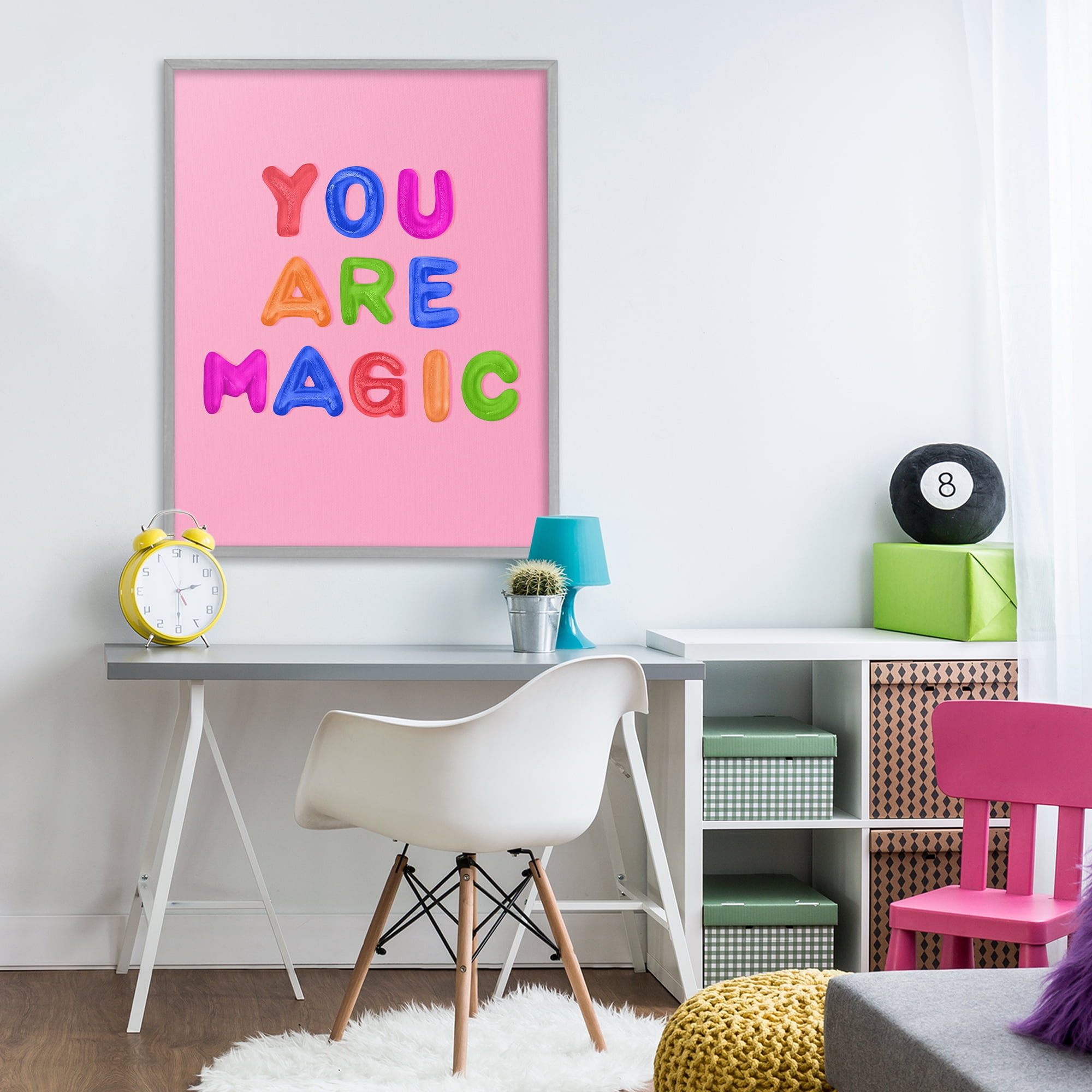 Stupell Industries You are Magic Gummies over Pink Gray Framed Giclee Art, design by LISH Creative