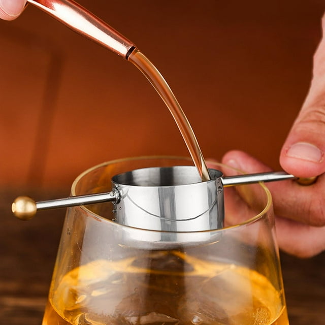 Jigger de cóctel BLESIY de acero inoxidable accesorio de barra taza medidora de doble cuenta