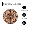 thumbnail image 4 of 12 Inch Wall Clock Battery Operated Silent Clock Decorative for Office, Kitchen, Outdoor, Living Room，Bohemian Mandala Chic Flower Drawing, 4 of 4