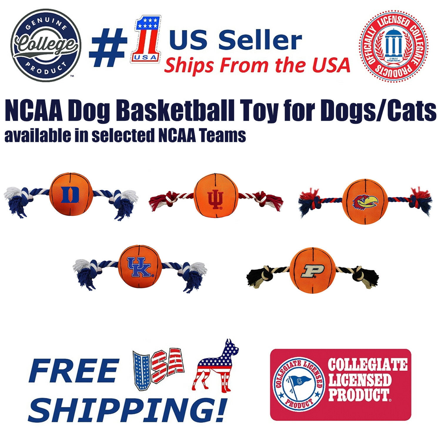 Pets First Collegiate Purdue Hard Nylon Football Chew Toy-Licensed