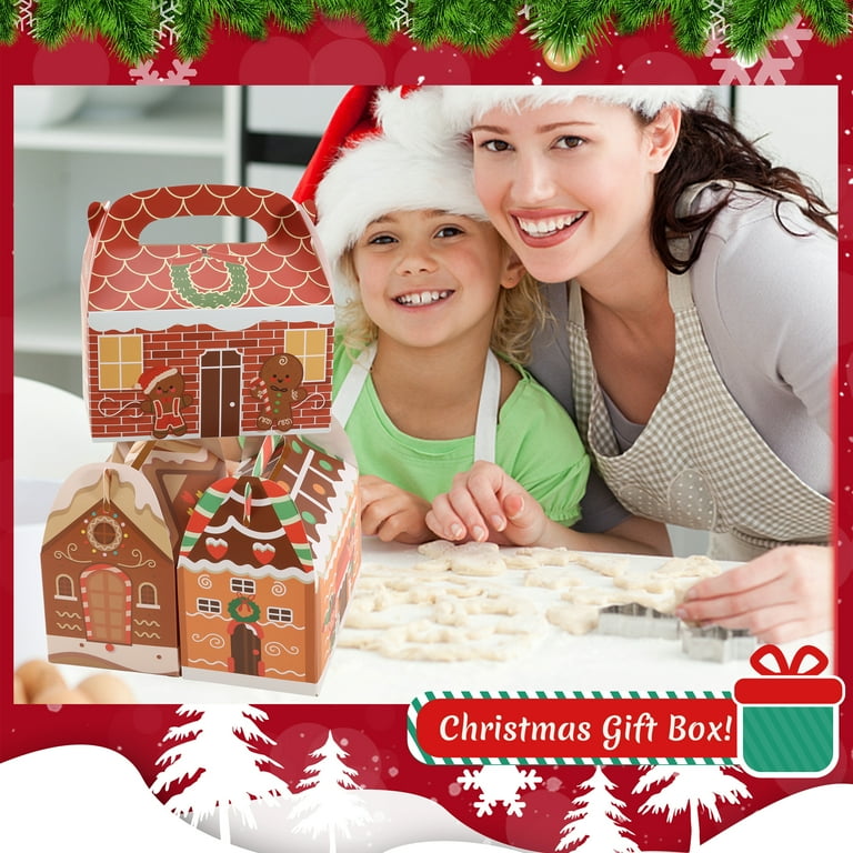 24 Pack Christmas Cookie Boxes for Gift Giving, Christmas Gift