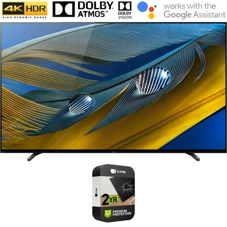 Sony XR77A80J 77-inch A80J 4K OLED Smart TV (2021 Model) (Renewed) Bundle with Premium 2 YR CPS Enhanced Protection Pack