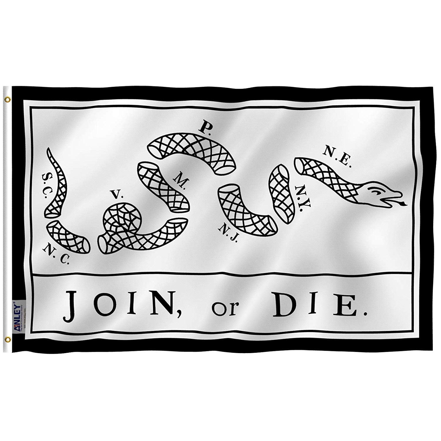 ANLEY 3x5 Foot Join Or Die Flag Rattlesnake Flags Polyester