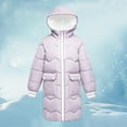 thumbnail image 4 of Breezora Women's Winter Thick Color Block Puffer Coat Mid Length Quilted Cotton Jacket XXL Size Purple, 4 of 6
