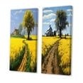 thumbnail image 3 of Designart "Countryside Spring Fields Farm Road I" Meadow Wall Art Set Of 2 - Traditional Yellow Gallery Wall Set For Home Decor, 3 of 6