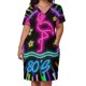 thumbnail image 3 of Vestido Retro de neón holgado con bolsillos para mujer vestidos de ceremonia ropa de verano, 3 of 7