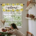thumbnail image 5 of Lemon Farmhouse Valances for Windows Farmhouse Kitchen Curtains Valances Rod Pocket Valance Curtains for Kitchen Windows Summer Fruit Botanical Beige Burlap Window Valances for Bathroom 54"x18", 5 of 6