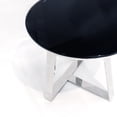 thumbnail image 4 of Pasargad Home Luxe Glass & Steel End Table, Black, 4 of 5