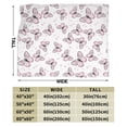 thumbnail image 3 of KLL Fleece Blanket Plush Throw Blanket Pink Butterflies (2) ,Soft Fuzzy Cozy Flannel Blanket for Couch Sofa Bed.(80"x60" ), 3 of 7