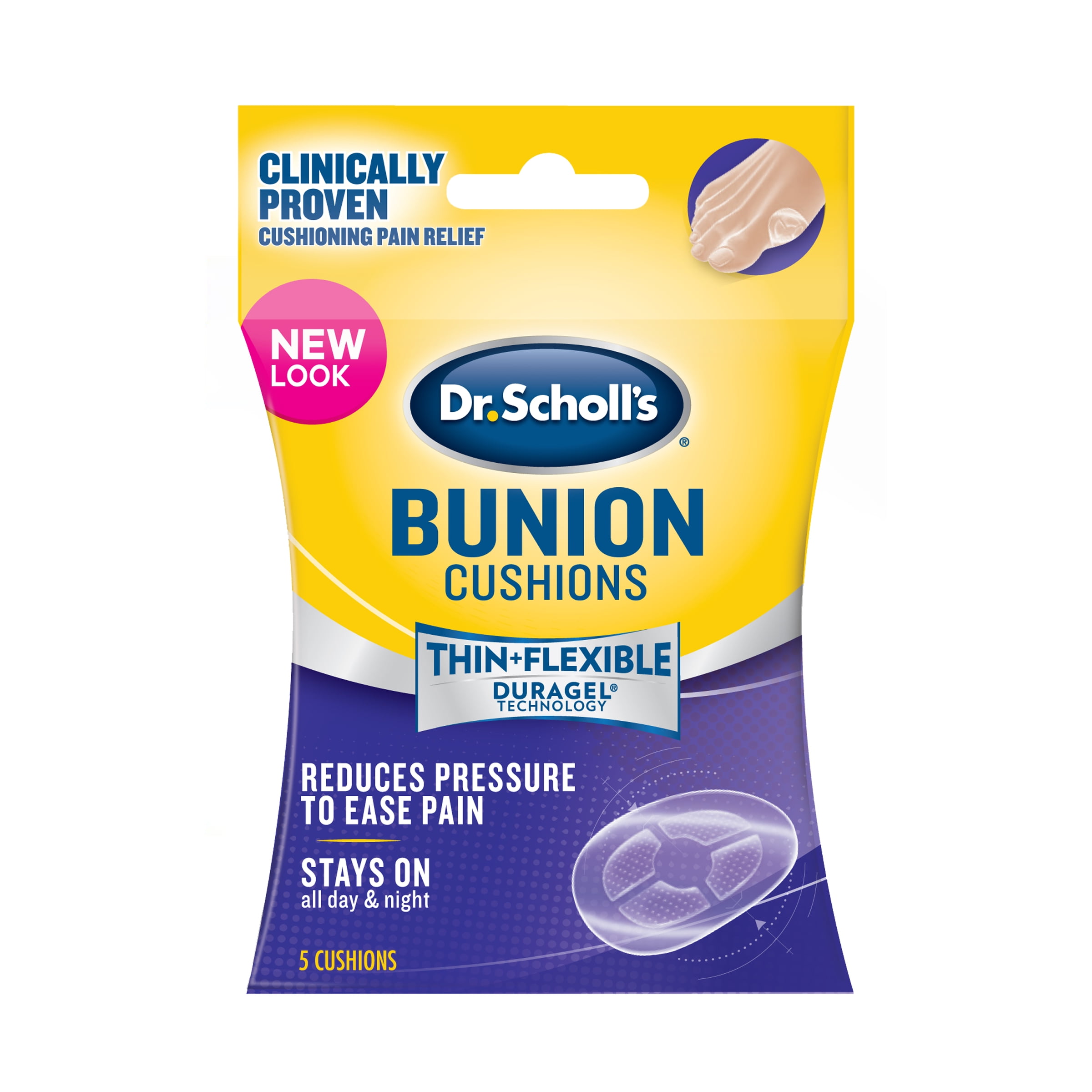 Dr. Scholl's Bunion Cushions with Duragel Technology (5ct) to Protect against Shoe Friction