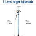 thumbnail image 5 of Riklu Walking Cane, Folding Cane for Men & Women, Portable Lightweight, 5-Level Adjustable Height, Collapsible Cane for Seniors Balancing Mobility Aid, 5 of 5