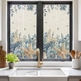 thumbnail image 2 of Blue Starfish Coastal Window Privacy Film,Eucalyptus Summer Nautical Shell Rustic Static Cling UV Sun Blocking Heat Control Window Tint Day and Night,Non-Adhesive One Way Privacy Cover 17.7''x39.3'', 2 of 7