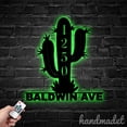 thumbnail image 5 of Handmadetneonsign Cactus House Number Metal Wall Art LED Light - Personalized Sign Home Decor 60495, 5 of 5