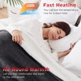 thumbnail image 4 of Warmrest Electric Throw Blanket Heated Blanket with 6 Heating Levels and 4 Hours Auto Shut Off, Flannel to Sherpa Super Cozy Heating Blanket, Machine Washable, 50" x 60", Charcoal, 4 of 8