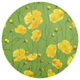 thumbnail image 3 of Ryvnso Flower on Green Round Plate Mats Dining Table Placemat Set of 4 for Holiday Decoration, 3 of 7