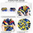thumbnail image 4 of LINLIN 4Pcs Metallic Cheerleading Pom Poms, Cheerleader PomPoms with Baton Handle, Cheering Squad Pompoms for Kids Adults School Dance Sports Team Spirit Cheering, 4 of 7