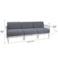 thumbnail image 3 of Patioflare Leaf Modular 3-Seater Patio Sofa, Grey, 3 of 7