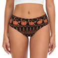 thumbnail image 1 of Fotbe Vintage Pumpkin Pattern Calzones Estampados para Mujer – Ropa Interior de Algodón, Cómoda, Suave y Elástica-4X-Large, 1 of 6
