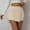 Beige, variant on Mqqzkk Summer Mini Wrap Shorts For Women High Waist Belted Shirts Casual Slim Fits Skirt Solid Color Casual Beach Shorts