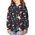 thumbnail image 3 of Xoenoiee Astronaut Space Planets Girls Boys Zip-Up Hoodies Kids Fall Winter Warm Sweatshirt Jacket with Pocket Youth Long Sleeve Shirt Top Teen Clothes Outfits, 11-13 Years, 3 of 7