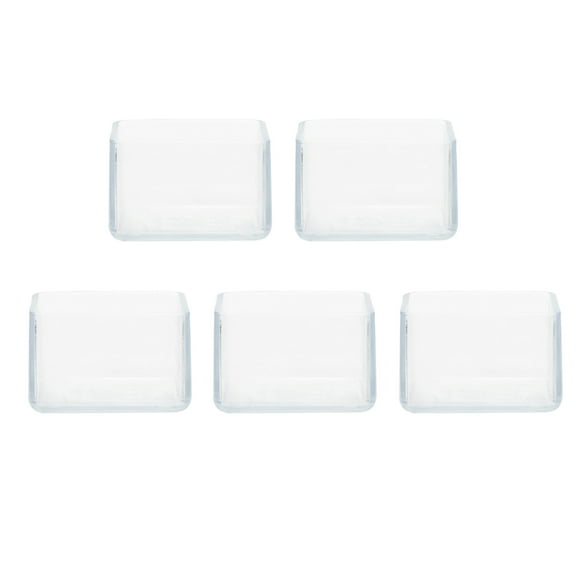 Clear Chair Leg Caps End Feet Furniture Floor Protector 5pcs 1"x1.5" (25x38mm)