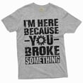 thumbnail image 6 of Men's Mechanic Funny T-shirt You broke it Humorous text Engineer Tee shirt Garage Father's day (XX-Large Navy Blue), 6 of 7