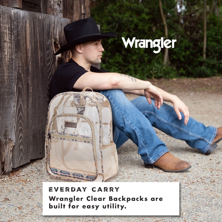 Wrangler Clear Waterproof Backpack, Durable Plastic Book Bag  display picture 2