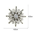 thumbnail image 6 of Hyasfey Retro Alloy Eight-pointed Star Brooch Sparkling Faux Diamond Encrusted Jewelry Piece Gold Silver Clothing Accessories Brooch for Women Shawl Pin Clip Badge Corsage, 6 of 8