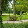 thumbnail image 6 of CobraCo 3-Sided 106" Gothic Steel Trellis Arbor - Green, 6 of 7