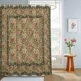thumbnail image 4 of Shower Curtain Spring Flowers Shower Curtains for Bathroom Decor, Waterproof Polyester Shower Curtain Set with Hooks, Standard Size 72" x 72" Brown Vintage Floral Bird, 4 of 9