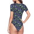thumbnail image 4 of Balery Magic Toads in Hats Women's Short Sleevee Crew Neck Bodysuit Tops Short Sleeve Tops Basic-X-Large, 4 of 9