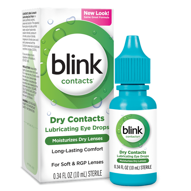 Blink Contacts Lubricating Eye Drops For Soft & Rgp Lenses, 0.34 fl. Oz