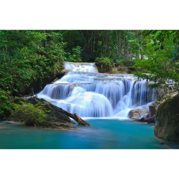 Natural Spring Forest Backdrop Jungle Gre Waterfall Mountain Sunset Background Photography Home rations
