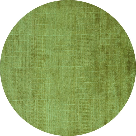 Ahgly Company Indoor Round Abstract Turquoise Blue Modern Area Rugs, 5' Round