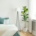thumbnail image 2 of American Art Decor Artificial Fiddle Fig Tree in White Square Ceramic Pot - 60", 2 of 6