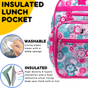 J World Girls Duet 16 Kids Backpack & Detachable Lunchbox Set, Blue Raspberry