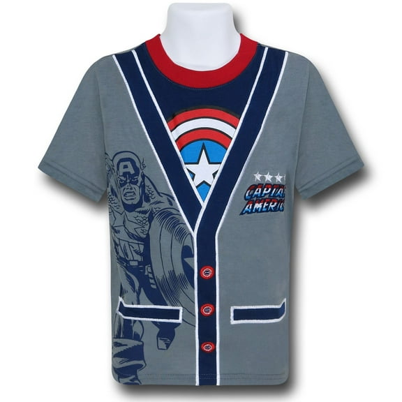 Captain America Kids Cardigan T-Shirt-Toddler 3T