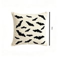 thumbnail image 3 of PoyoKee Throw Pillow Covers 20x20, Halloween Embroidered Linen Outdoor Pillow Covers, Soft Pillowcase for Sofa Bed, Halloween Decorations Fall Decor, 3 of 7