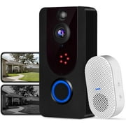 Wi-Fi Video Doorbell, Bextgoo 1080P FHD Resolution Video doorbell Camera, PIR Motion Detection, 2-Way Audio, Free
