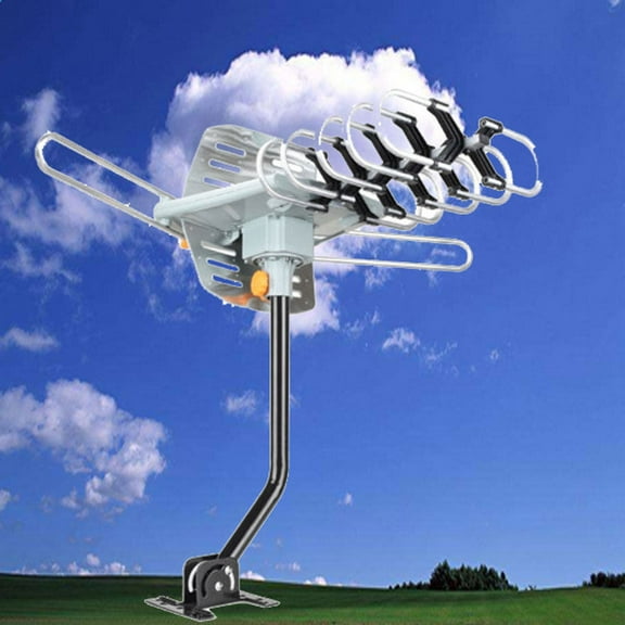 Ktaxon TA-102P 150 Miles Outdoor Amplified Antenna HD TV UHF/VHF/FM High Gain 36dB Pole