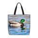 thumbnail image 1 of Balery Mallard Duck Swimming In A River Bolsa de Mano para Mujeres con Cremallera, Bolsa de Gimnasio con Compartimentos, Bolsa para Laptop, Bolsa para Trabajo, 1 of 7