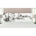 thumbnail image 1 of Bamboo Print Headboard, Traditional Bamboo Leaves Meaning Wisdom Growth Renewal Unleash Your Power Art, Upholstered Decorative Metal Bed Headboard with Memory Foam, King Size, Grey White, by Ambesonne, 1 of 4
