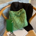 thumbnail image 4 of Bolso de mano para mujer Fashionalbe Nylon Simple Mujer Commuter Bolso (Verde), 4 of 8