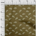 thumbnail image 1 of oneOone Cotton Poplin Dark Olive Green Fabric Dot & Bird Block Sewing Craft Projects Fabric Prints By Yard 56 Inch Wide, 1 of 4