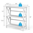 thumbnail image 3 of Costway 3-Tier Bookshelf Wooden Open Storage Bookcase for Home Office White, 3 of 11