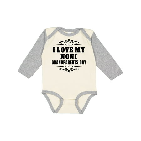 

Inktastic Grandparents Day I Love My Noni Gift Baby Boy or Baby Girl Long Sleeve Bodysuit