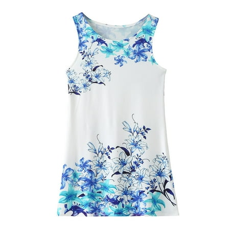 

LYXSSBYX Baby Girl Dresses Clearance Toddler Girls Summer Princess Dress Kids Baby Printing Party Sleeveless Dresses
